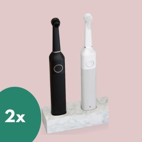 2x Bruzzoni exkluzív fogkefe (fekete-fehér)
