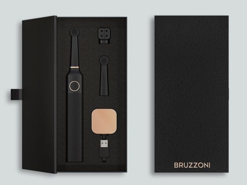 2x Bruzzoni exkluzív fogkefe (fekete-fehér)