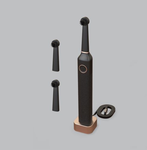 BRUZZONI exlusive fogkefe (fekete-rosegold)