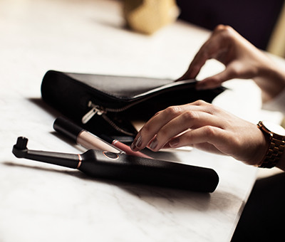 BRUZZONI exlusive fogkefe (fekete-rosegold)