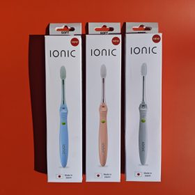   3x Ionickiss - IONIC Ionickiss japán ionizációs- manuális fogkefe (gyöngy, pink, blue)