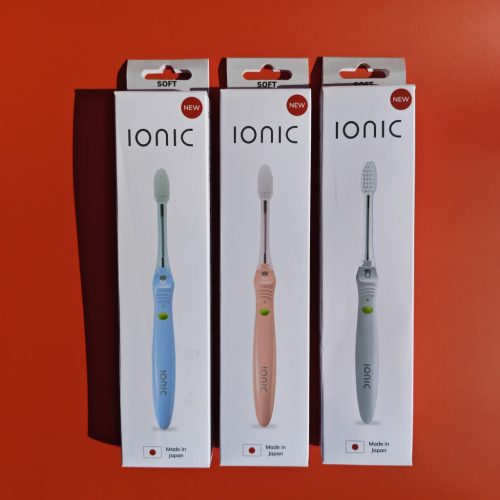 3x Ionickiss - IONIC Ionickiss japán ionizációs- manuális fogkefe (gyöngy, pink, blue)