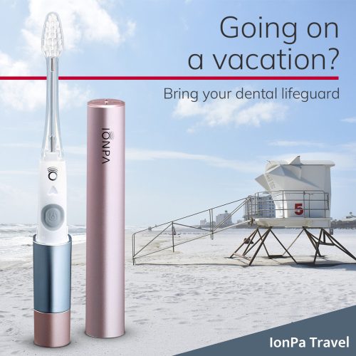 Ionickiss Ionpa Travel. Japán hordozható fogkefe (piros) 